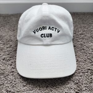 Vuori White Embroidered Activ Club Cap